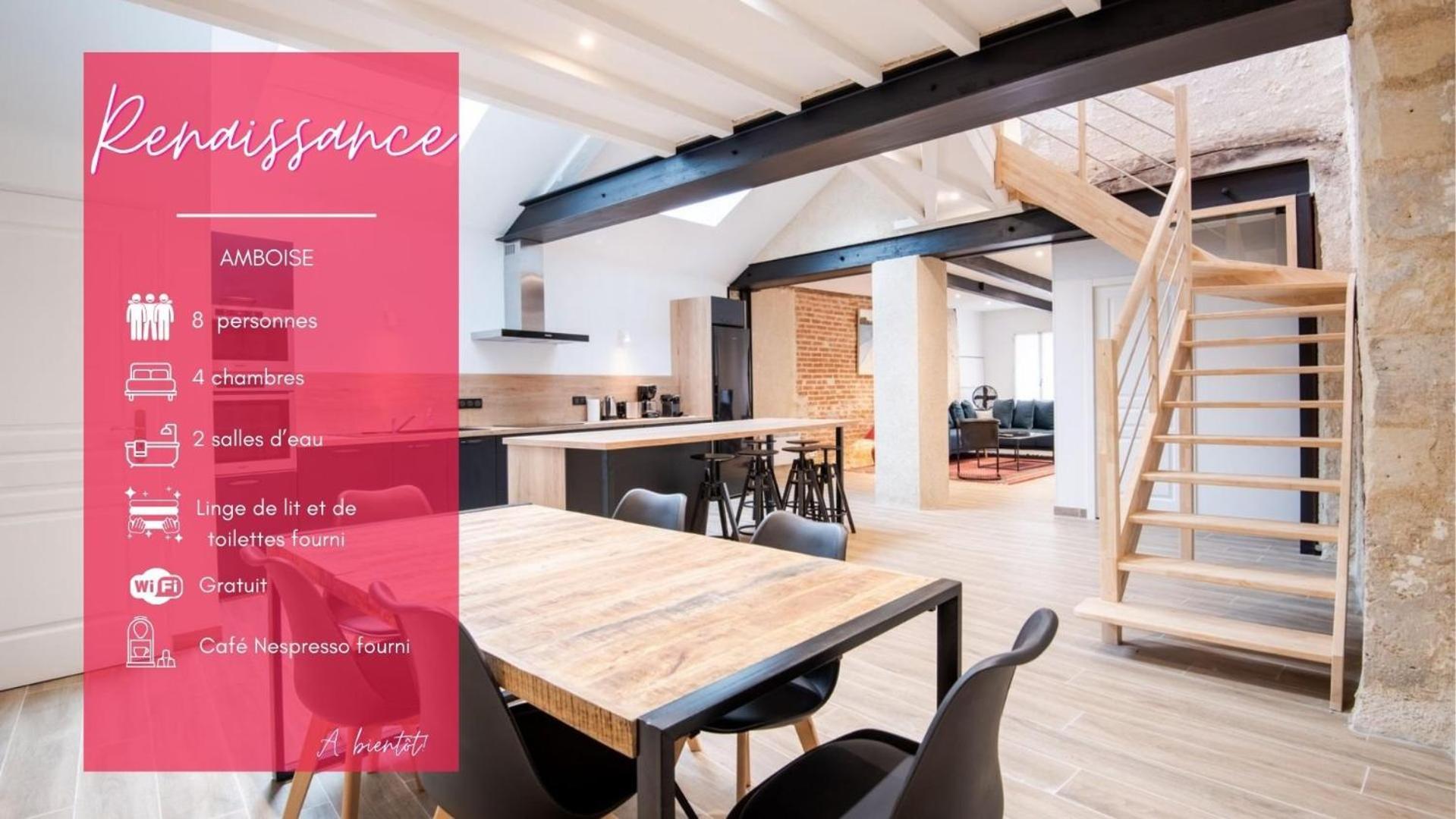 La Maison Renaissance - Gite 8Prs Amboise Zewnętrze zdjęcie